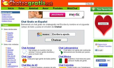 Chat gratis en español, salas para chatear online